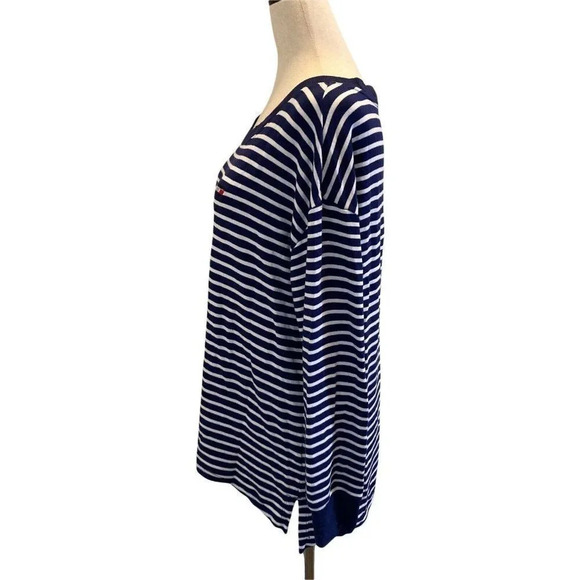 Tommy Hilfiger Women's Blue and White Striped Tunic Size Medium Nautical - Picture 2 of 10